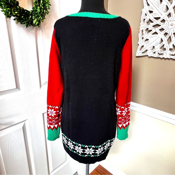 ⭐️ Ugly Christmas Sweater Tunic Girl Elf w/ Tutu and Long Legs Size LARGE - Picture 7 of 15